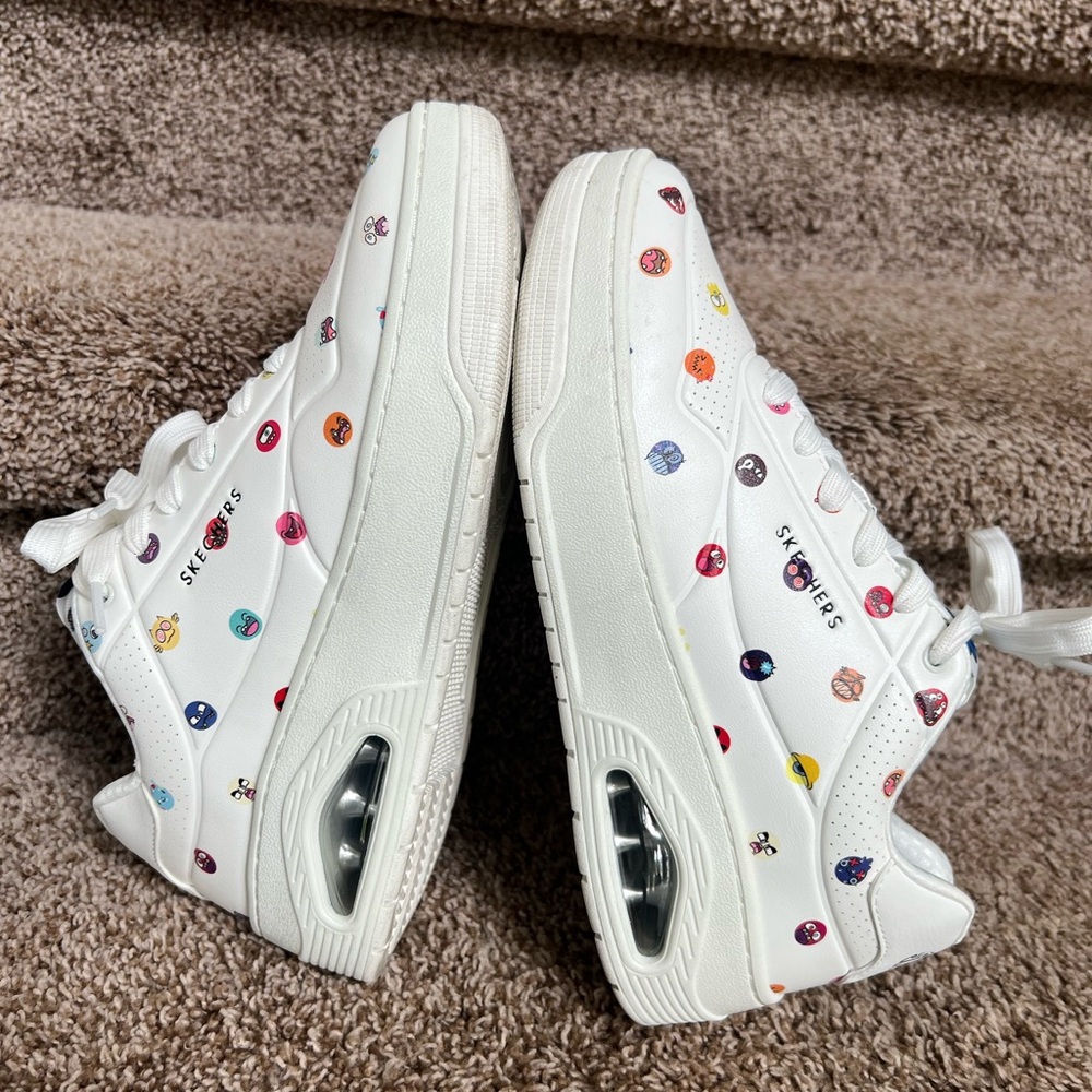 Skechers. X Vexx Multi-Moji White Sneakers - Picture 11 of 14